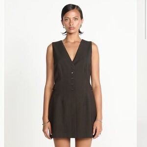 Chic Brown Button-Down Mini Dress - NWT